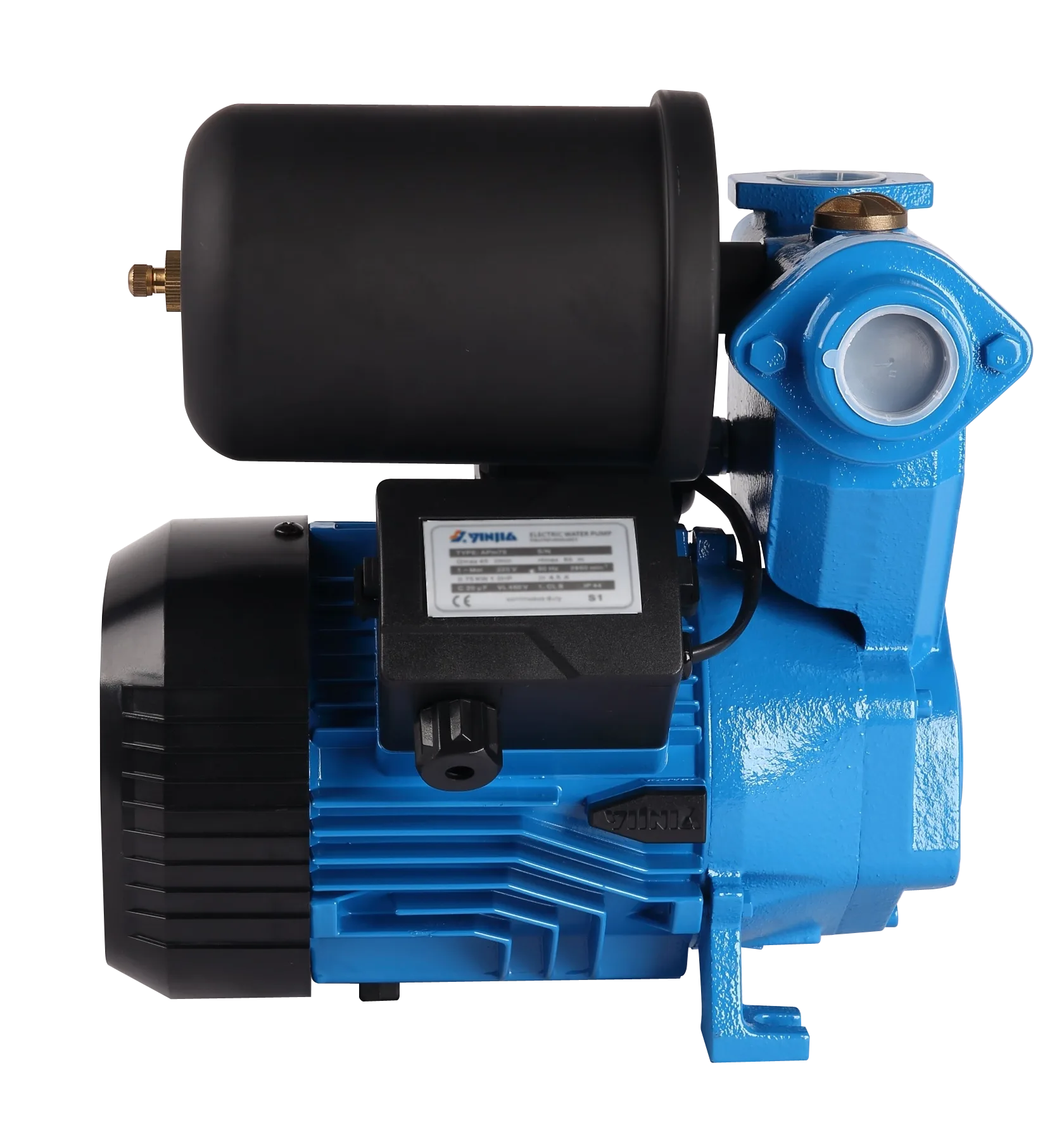 YINJIA APM self-priming peripheral pump side view showing pump body and motor detail