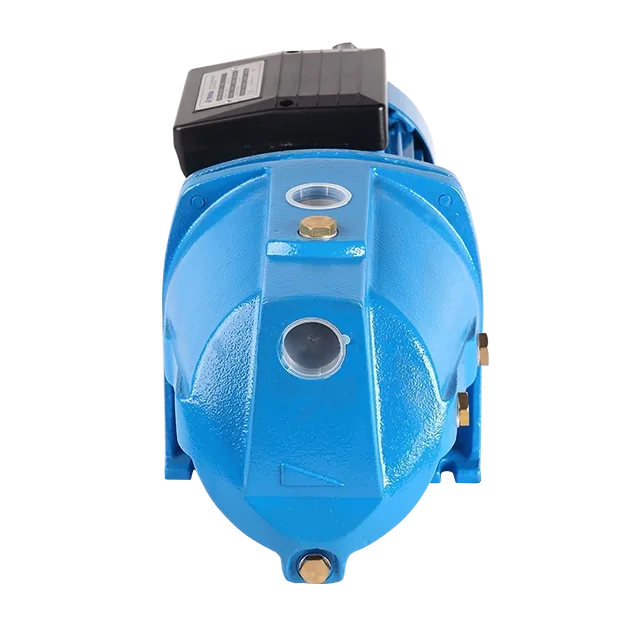 YINJIA JSW self-priming jet pump side view showing pump body and motor detail