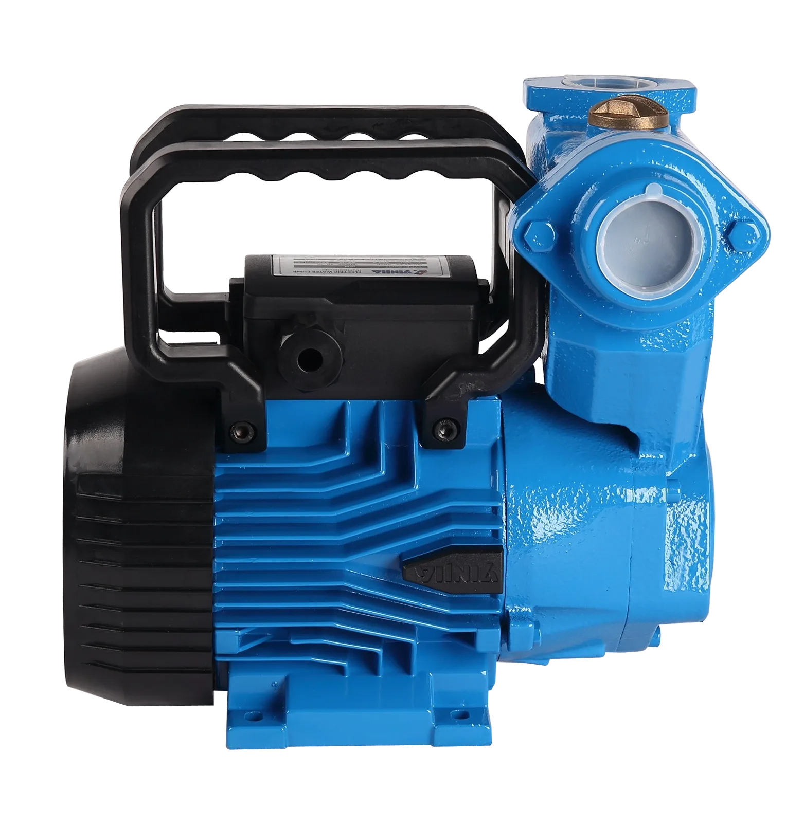 YINJIA PM self-priming peripheral pump side view showing pump body and motor detail