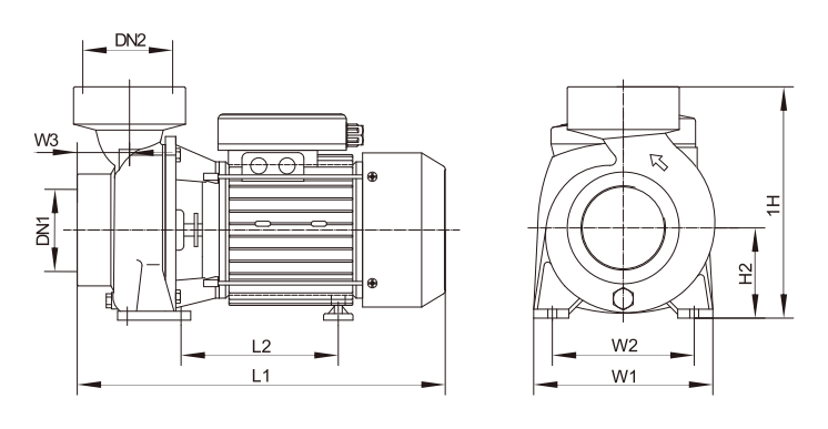 centrifugal-pump-ys-yinjia-dimension-drawing