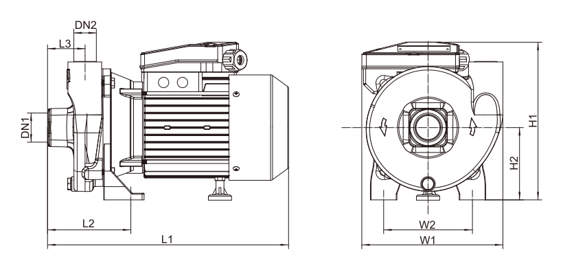 centrifugal-pump-js-yinjia-dimension-drawing