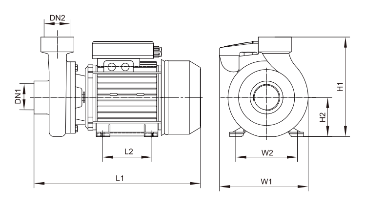 centrifugal-pump-dk-yinjia-dimension-drawing